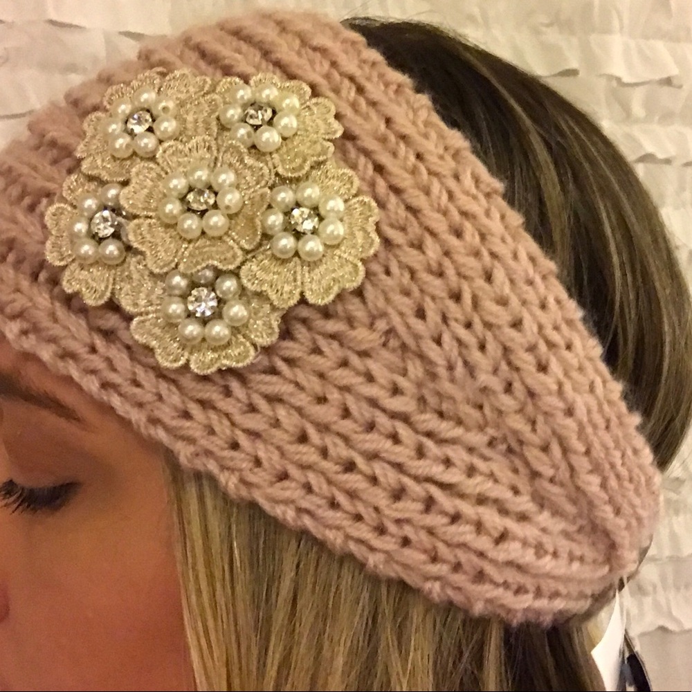 Flower Knit Headband